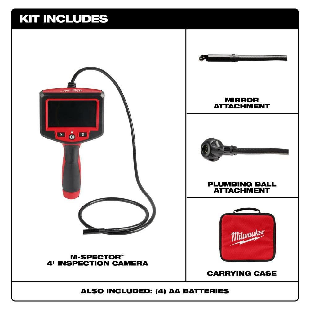 Milwaukee 2319-20 M-Spector™ 4’ Inspection Camera