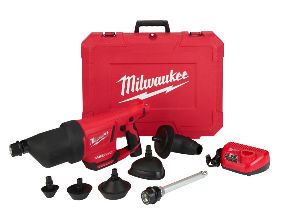 Milwaukee 2572B-21 M12™ AIRSNAKE™ Drain Cleaning Air Gun Kit