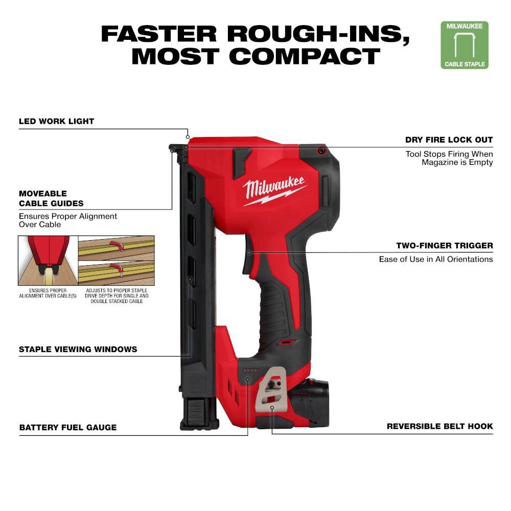 Milwaukee 2448-21 M12™ Cable Stapler Kit