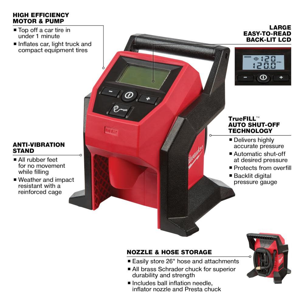 Milwaukee 2475-20 M12™ Compact Inflator