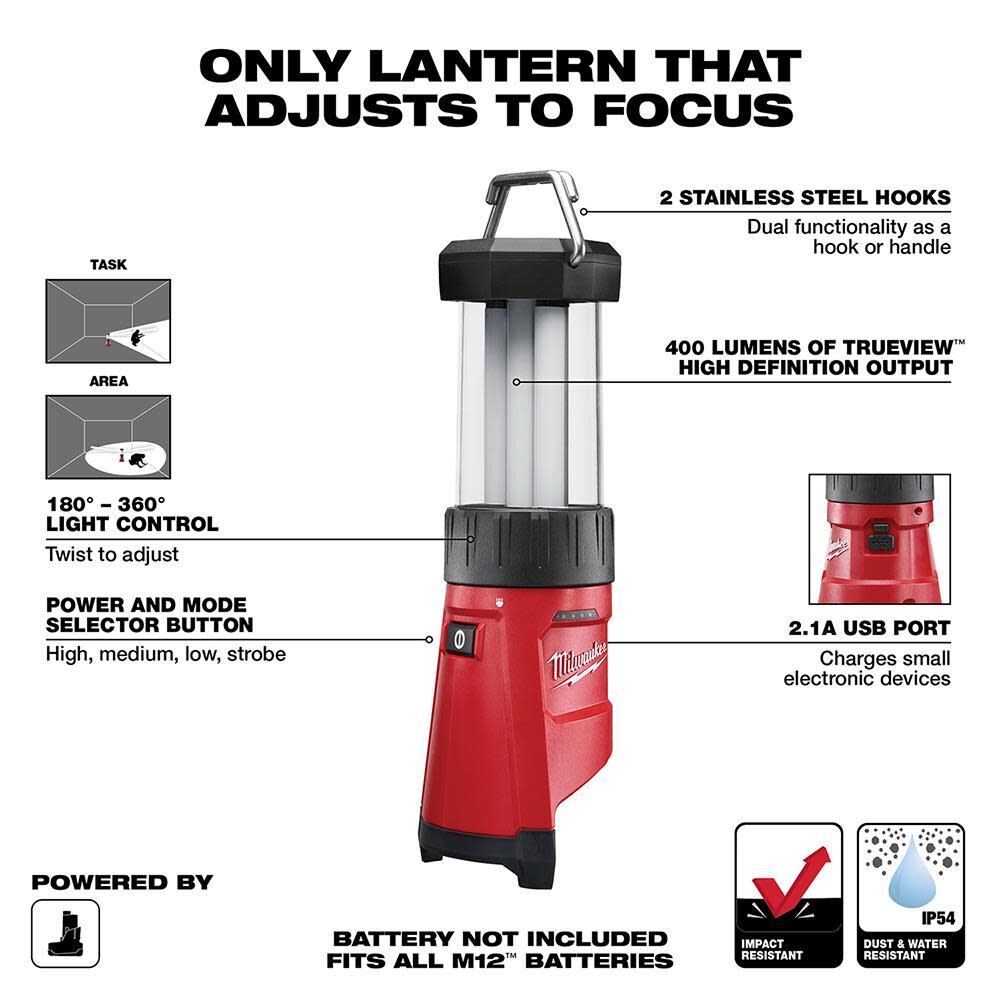 Milwaukee 2362-20 M12™ Trouble Light w/ USB Charging
