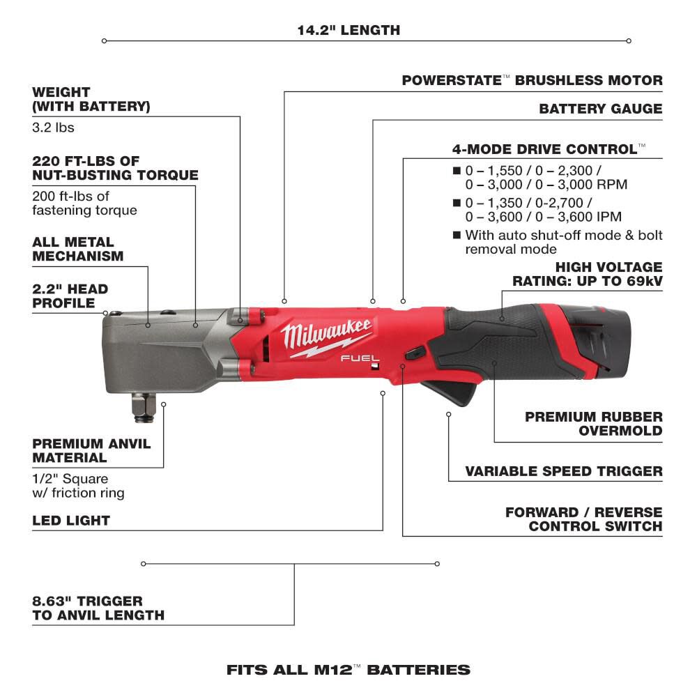 Milwaukee 2565-22 M12 FUEL™ 1/2