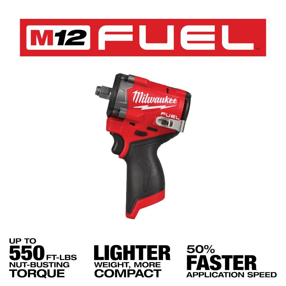 Milwaukee 2563-20 M12 FUEL™ Stubby 1/2