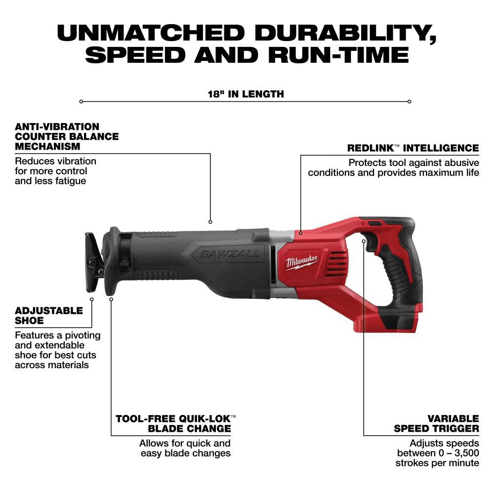 Milwaukee 2696-24 M18™ Cordless LITHIUM-ION 4-Tool Combo Kit