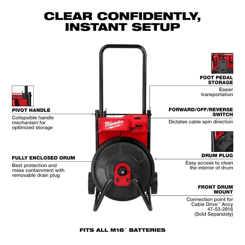Milwaukee 2817A-21 M18™ Drum Machine with 3/8