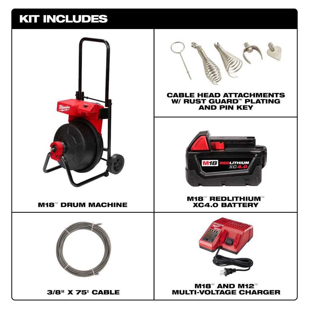 Milwaukee 2817A-21 M18™ Drum Machine with 3/8