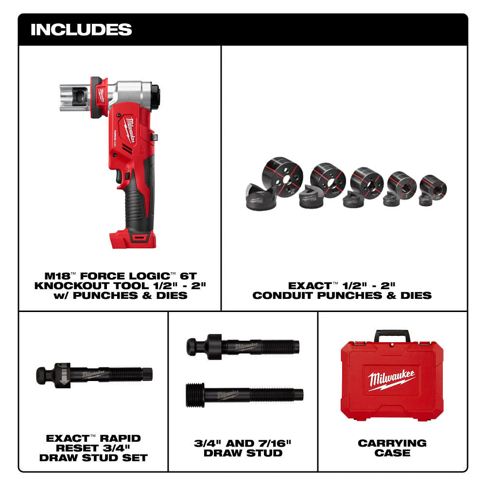 Milwaukee 2677-02 M18™ FORCE LOGIC™ 6T Knockout Tool 1/2