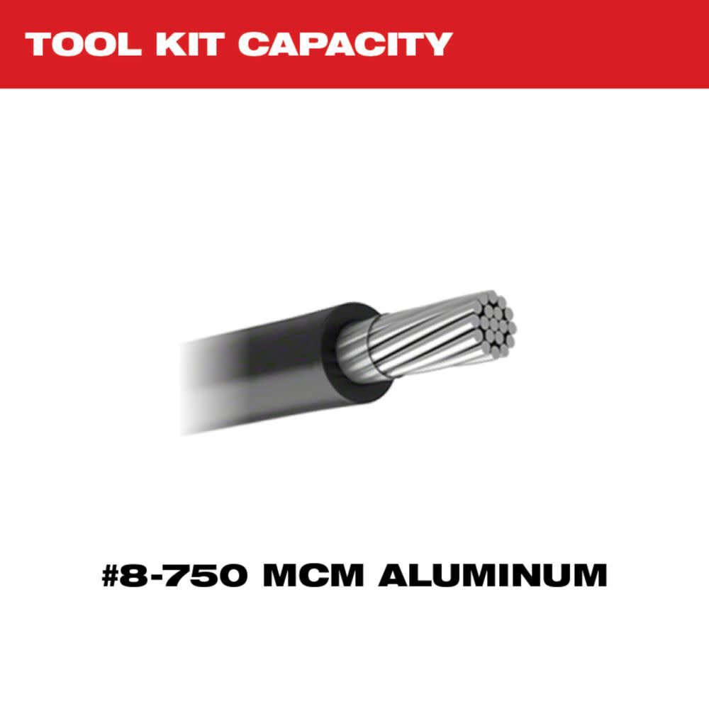 Milwaukee 2679-750AL 600 MCM CRIMPER W/#8-750 AL DIES