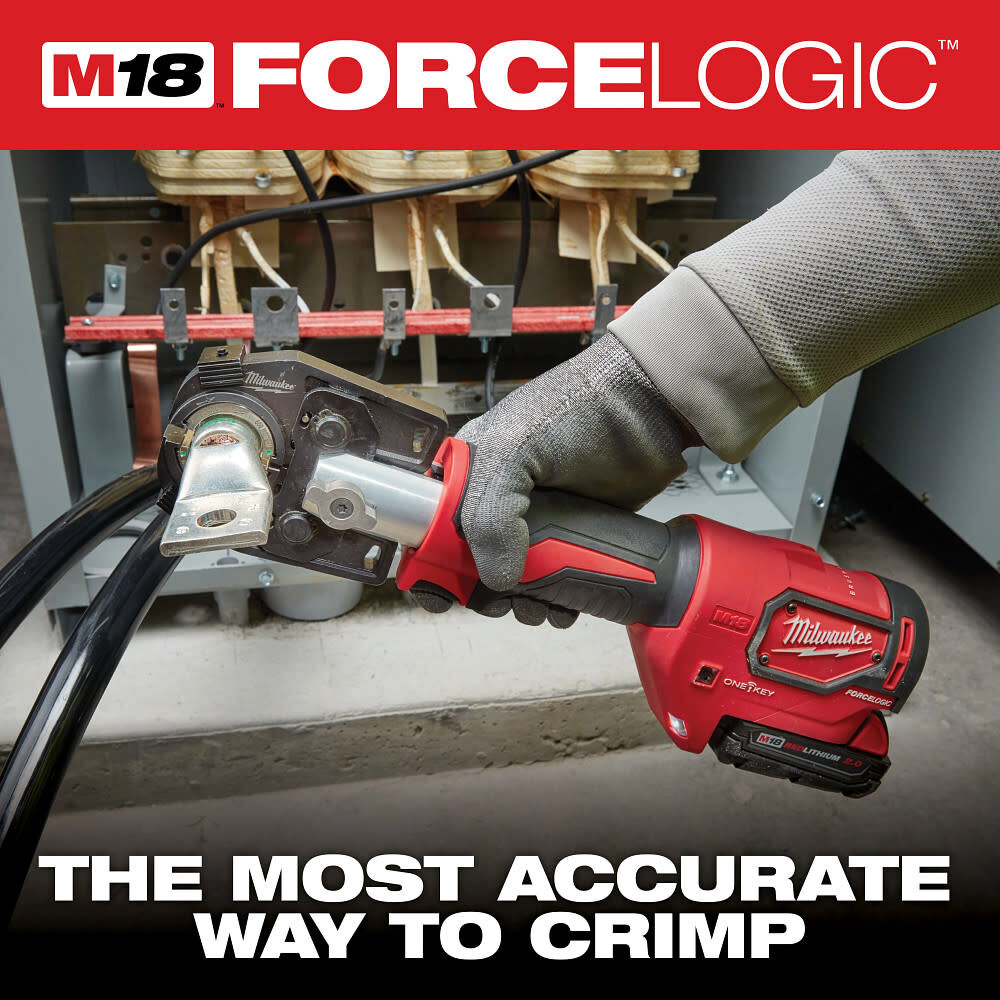 Milwaukee 2679-600CU M18™ FORCE LOGIC™ 600 MCM Crimper with #8 - 600 MCM Cu Dies