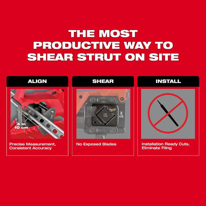 Milwaukee 2933-21 M18™ FORCE LOGIC™ Single Channel Strut Shear Kit