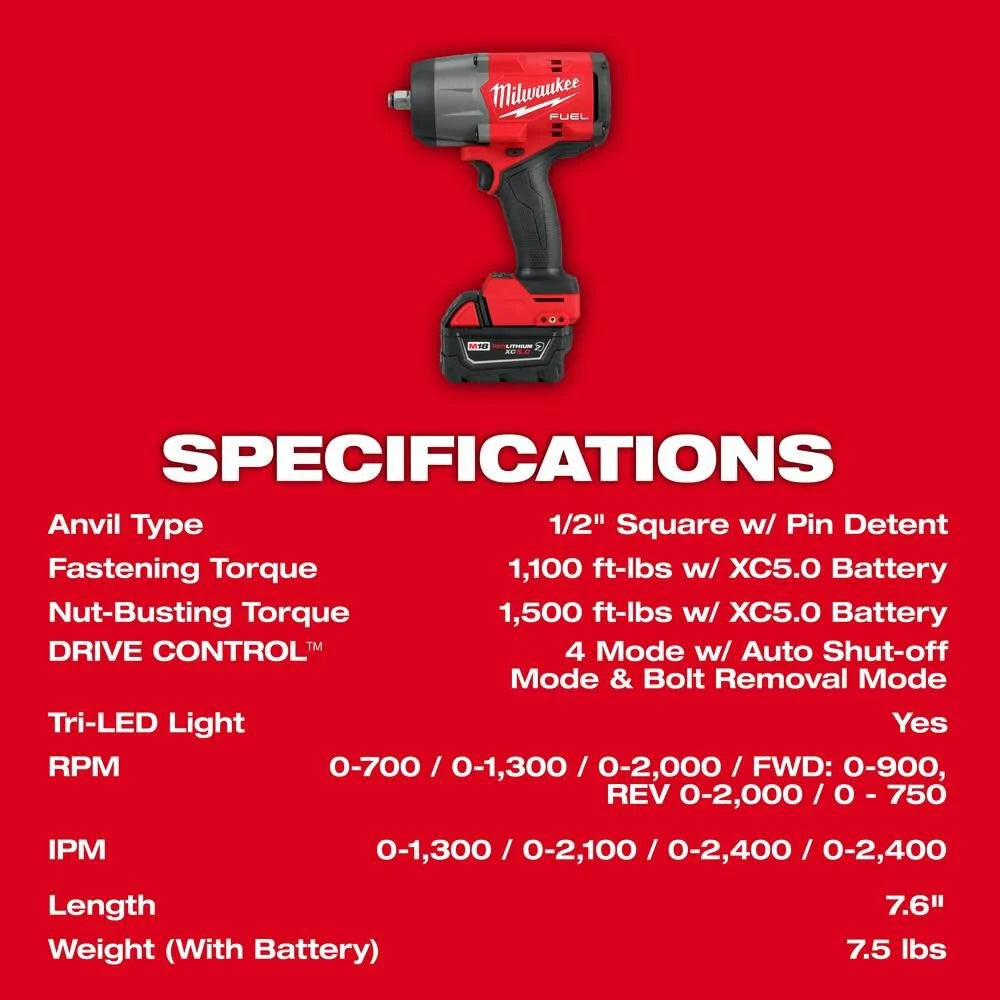 Milwaukee 2967-21B M18 FUEL™ 1/2
