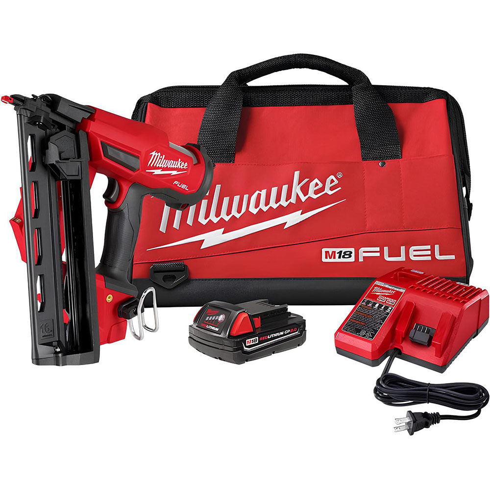 Milwaukee 2841-21CT M18 FUEL™ 16 Gauge Angled Finish Nailer Kit