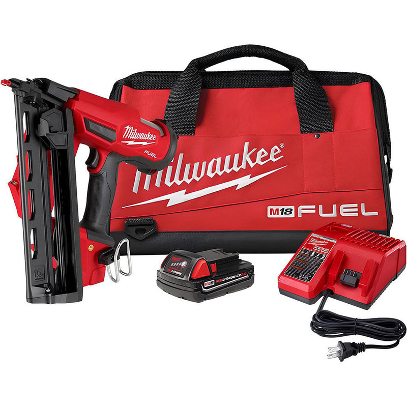 Milwaukee 2841-21CT M18 FUEL™ 16 Gauge Angled Finish Nailer Kit