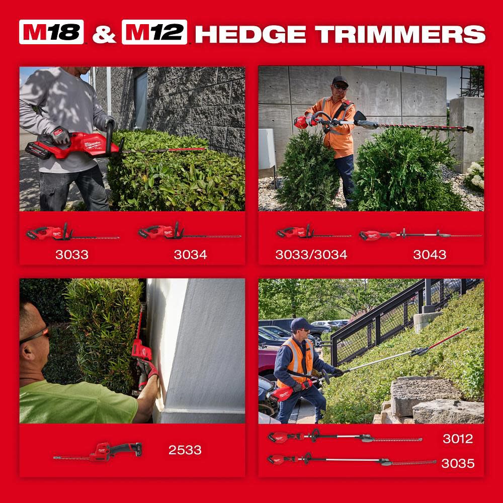 Milwaukee 3035-21 M18 FUEL™ Extended Pole Articulating Hedge Trimmer Kit