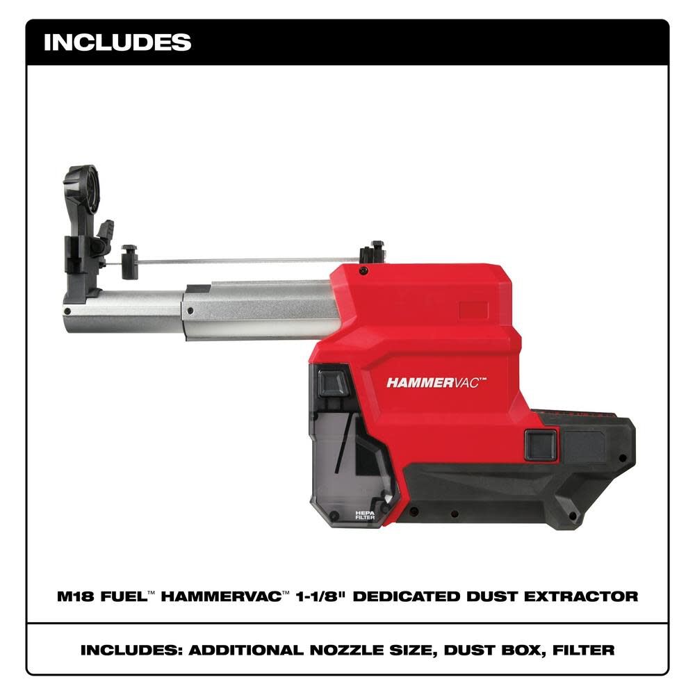 Milwaukee 2915-DE M18 FUEL™ HAMMERVAC™ 1-1/8