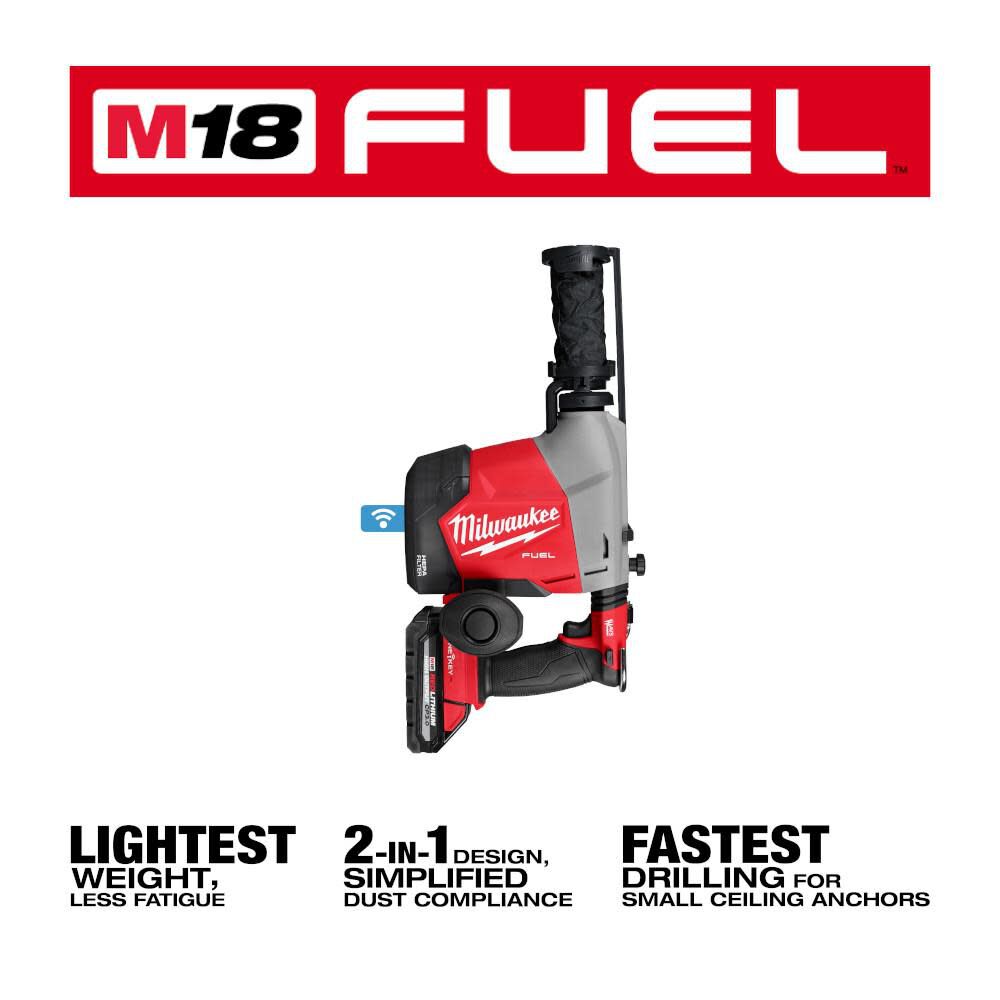 Milwaukee 3311-22 M18 FUEL™ Overhead Rotary Hammer w/ Integrated Dust Extraction