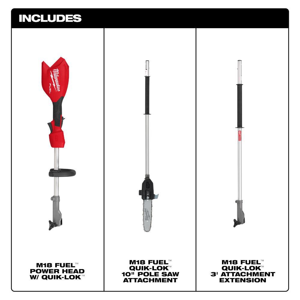 Milwaukee 3016-20PS M18 FUEL™ Pole Saw w/ QUIK-LOK™
