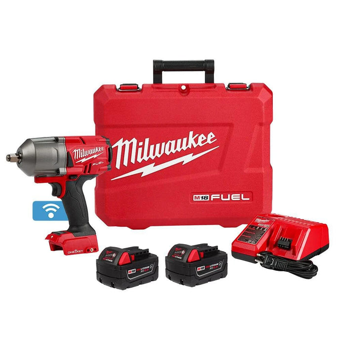 Milwaukee 2863-22R M18 FUEL™ w/ ONE-KEY™ High Torque Impact Wrench 1/2" Friction Ring Kit