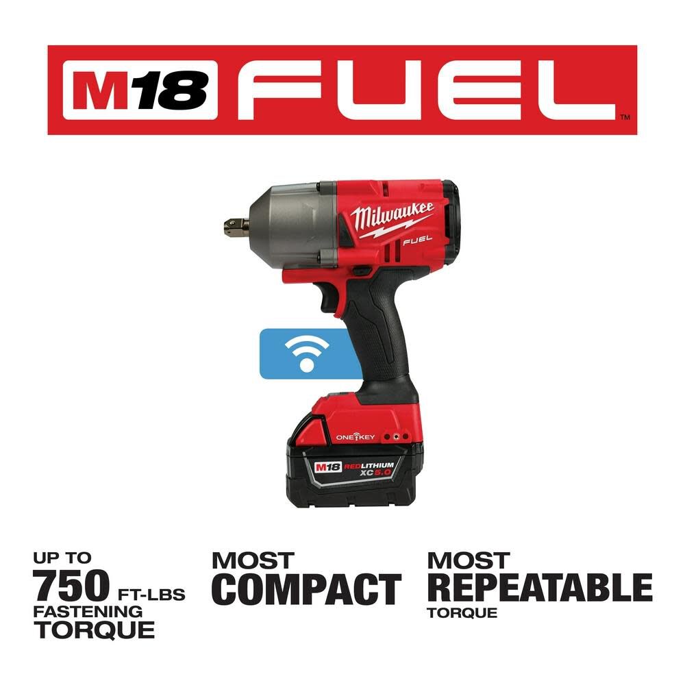 Milwaukee 2862-22R M18 FUEL™  w/ ONE-KEY™ High Torque Impact Wrench 1/2