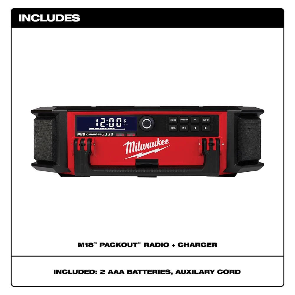 MILWAUKEE 2950-20 M18 PACKOUT Radio + Charger