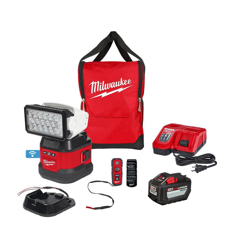 Milwaukee 2123-21HD M18™ Utility Remote Control Search Light Kit w/ Portable Base