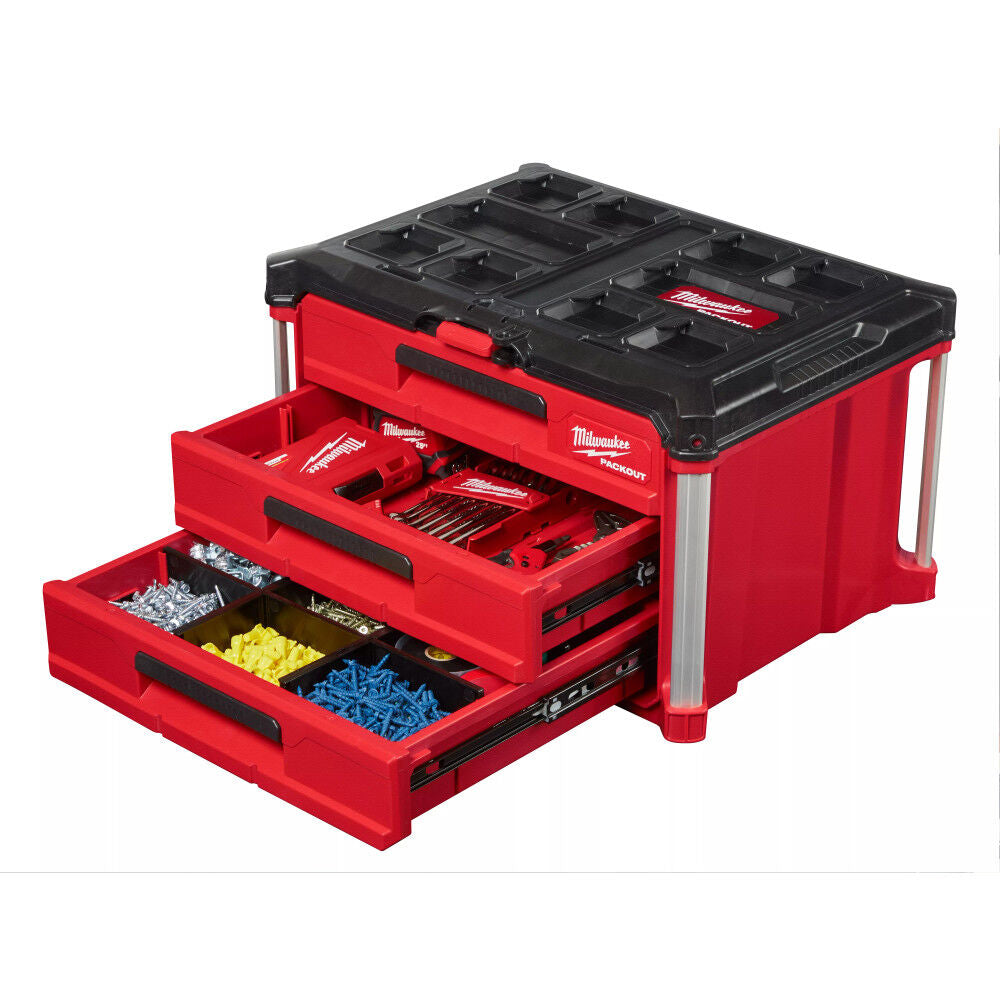 MILWAUKEE 48-22-8443 PACKOUT 3-Drawer Tool Box