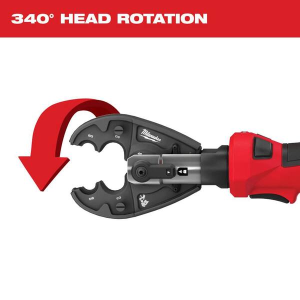 Milwaukee 2978-BGCUT M18™ FORCE LOGIC™ 6T Linear Utility Crimper w/ BG-D3 Jaw & Cutting Jaws