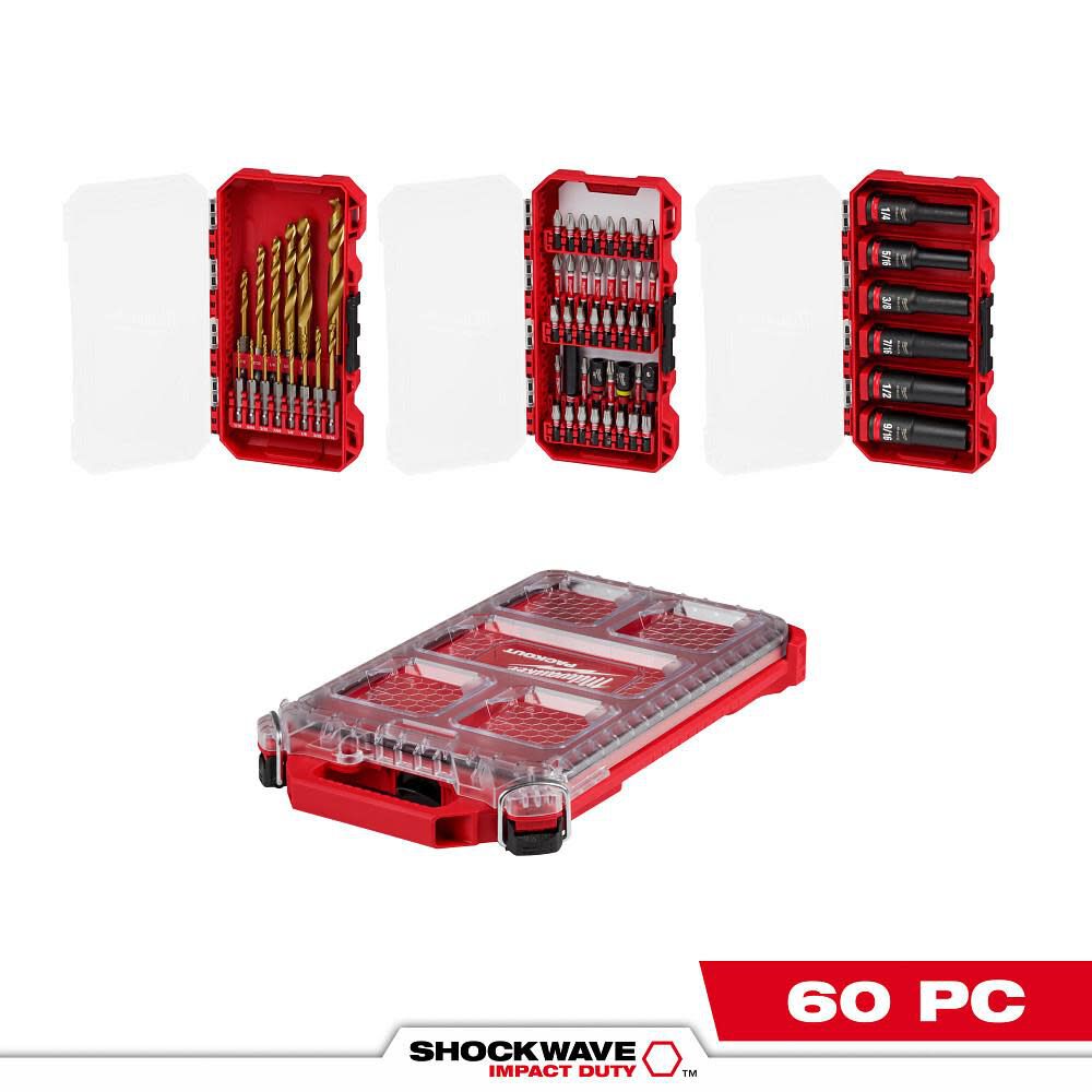MILWAUKEE 48-32-5162 60PC IMPACT SET SW PACKOUT