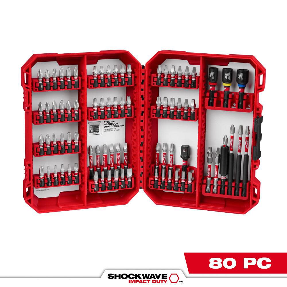 MILWAUKEE 48-32-4094 80PC IMPACT SET SHOCKWAVE
