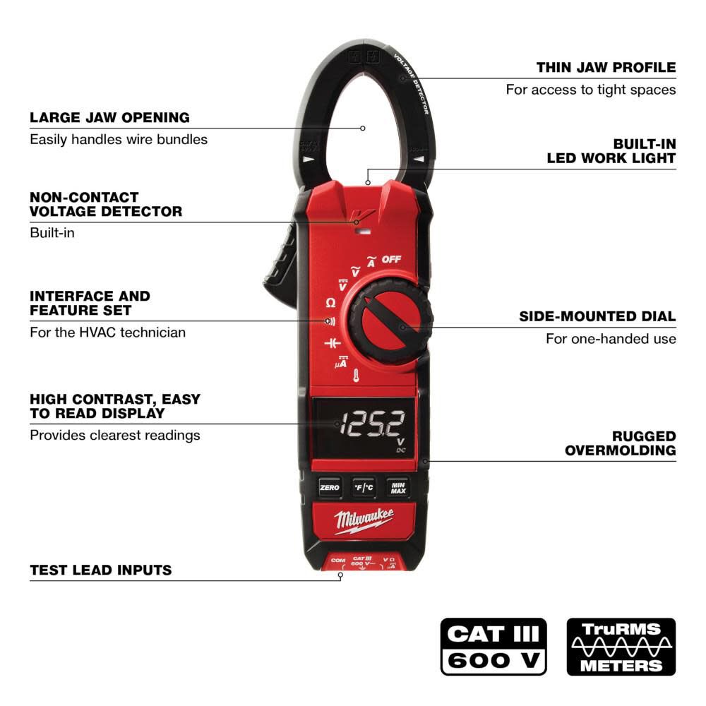 Milwaukee 2236-20 Clamp Meter for HVAC/R