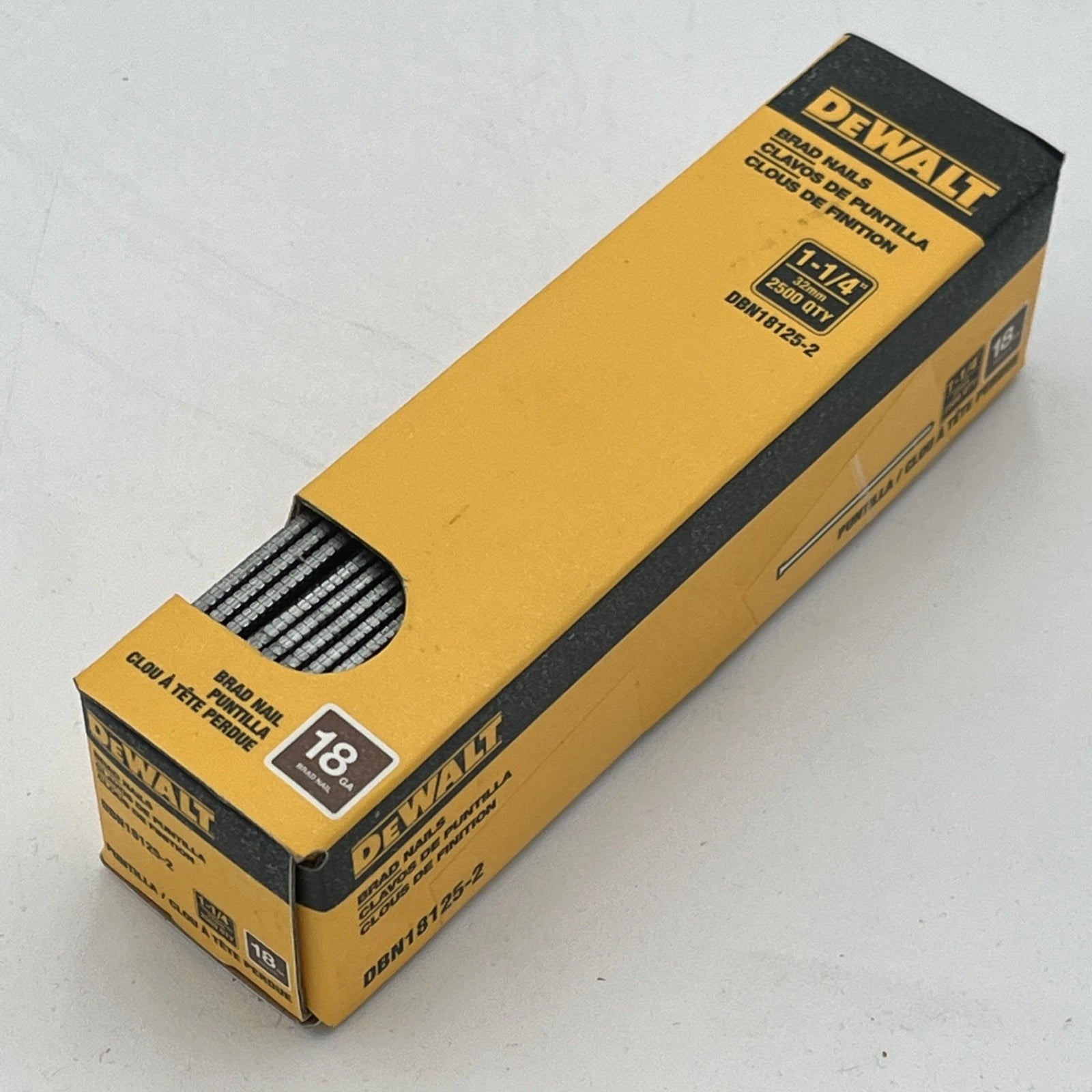 DeWalt DBN18125 1-1/4IN Galv 18Ga Brad Nails 5000 CT