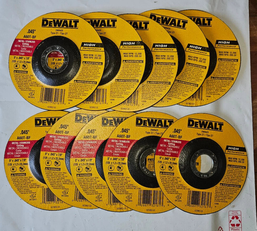 DeWalt DW8425 5 x .045 x 7/8 HP T27 CUTTING