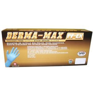 SAS Safety 6609-40 Derma-Max® Powder-Free Exam Grade Nitrile Disposable Gloves - 8 Mil - 50PK