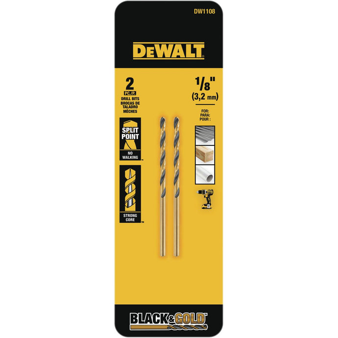 DeWalt DW1108 1/8IN  DRILL BIT (2 PK)