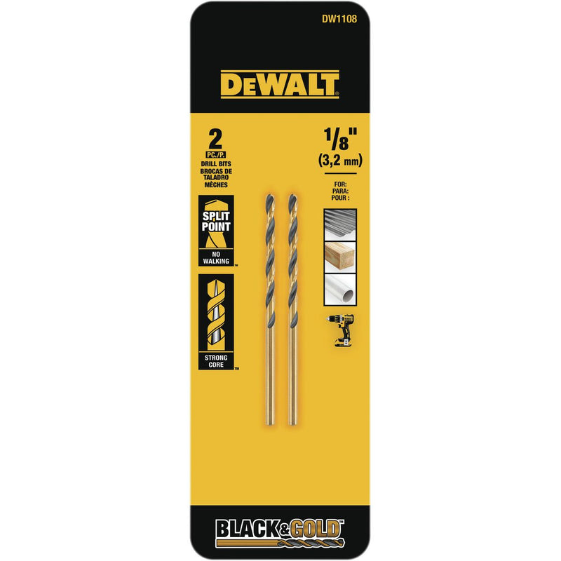 DeWalt DW1108 1/8IN  DRILL BIT (2 PK)