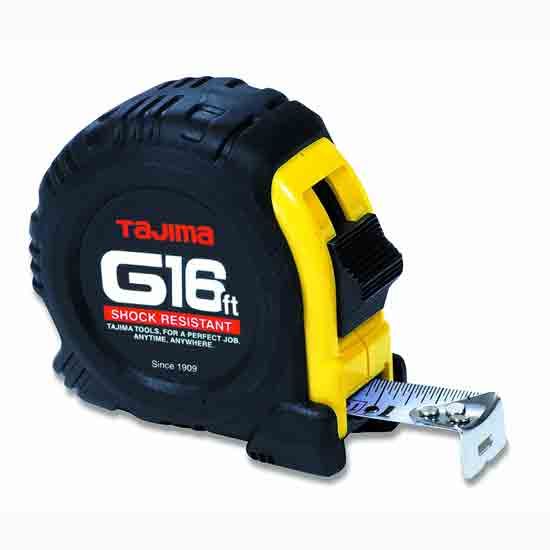 Tajima 16' STANDARD SCALE TAPE MEASURE W/1" STEEL G-16BW