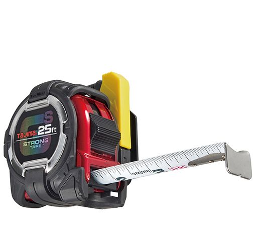 TAJIMA GSSF-25BW GSLock 25'x1-1/16" Tape Measure  Belt Holder Tetherable