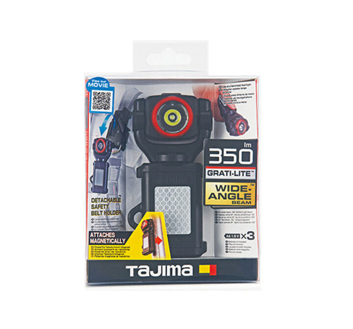 Tajima GRATI-LITE, detachable work light with belt holder, 350 lm