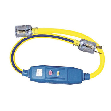 VOL-04-00104 3ft 12/3 STW Blue/Yellow 20 Amp Locking GFCI - Manual Reset